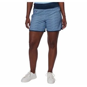 HANG👣TEN Women's Hybrid Swim Short, Blue (Watercolor Stripe)-Size XXL 14-NWT